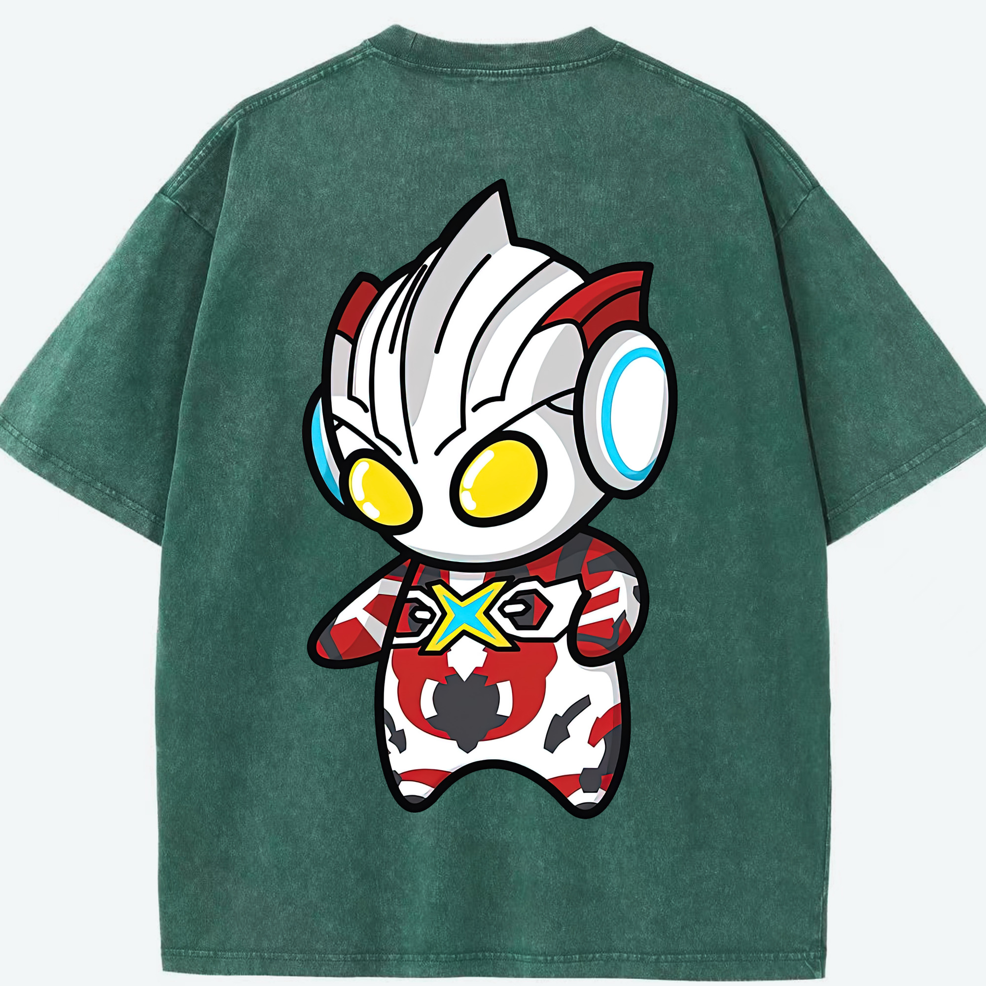 （画像用） ウルトラマン Ultraman 綿100% ヴィンテージ風 半袖Tシャツ（背面プリント）